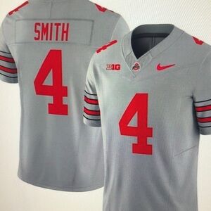 Mens Jeremiah Smith Stitched Jersey Gray Vapor💕